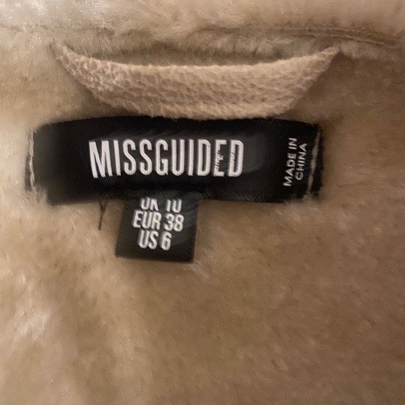 Missguided Beige Aviator Jacket - Picture 8 of 8
